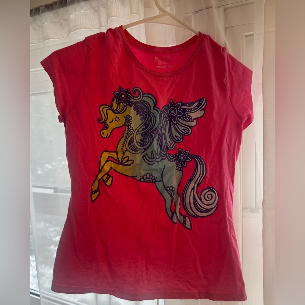 The Children's Place Pink Tee with Colorful Unicorn